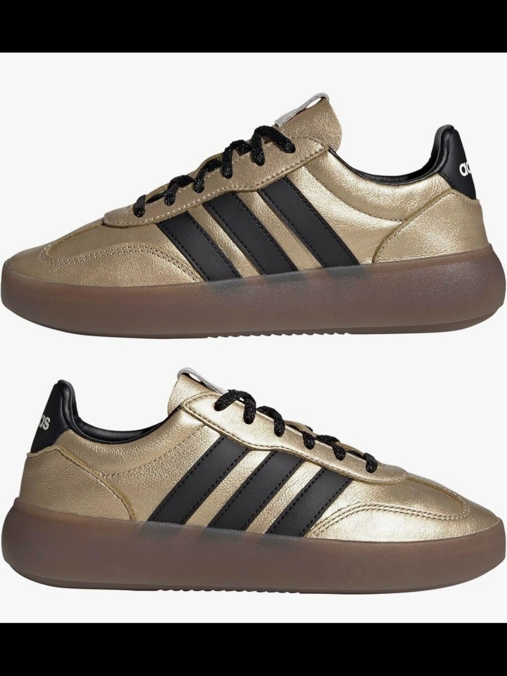 adidas Men’s Metallic Gold and Black Low-Top Sneakers